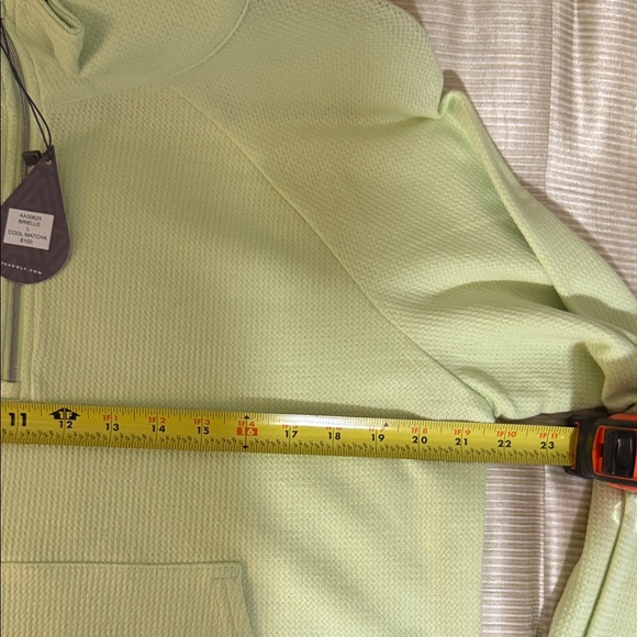 Adair Light Green high  Neck 1/4 zip Sweatshirt - Picture 6 of 6